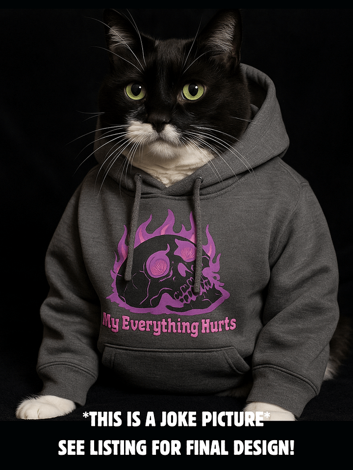 My Everything Hurts! Purple Skull Hoodie product image (2)