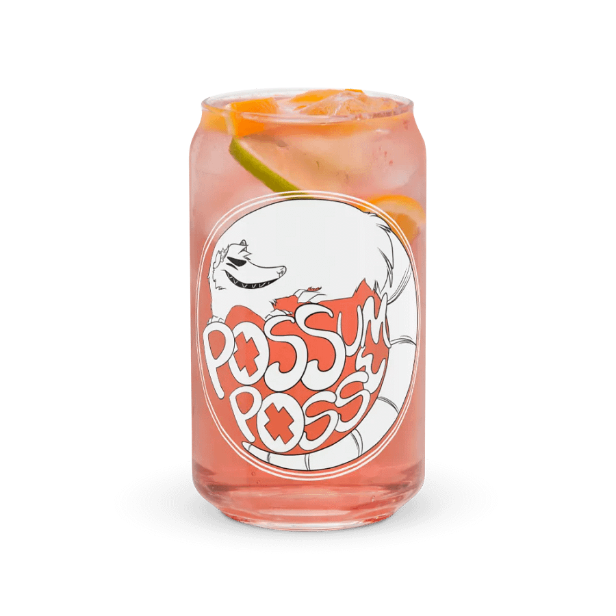 Possum Posse Can Shaped Glass WHT product image (7)