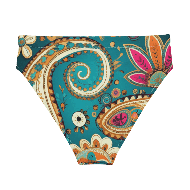 Boho Chic Paisley Paradise High-Waisted Bikini Bottoms product image (2)