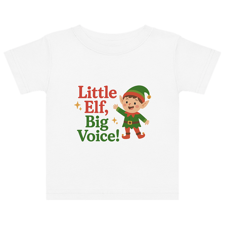 Little Elf, Big Voice! Baby Jersey T-Shirt product image (1)