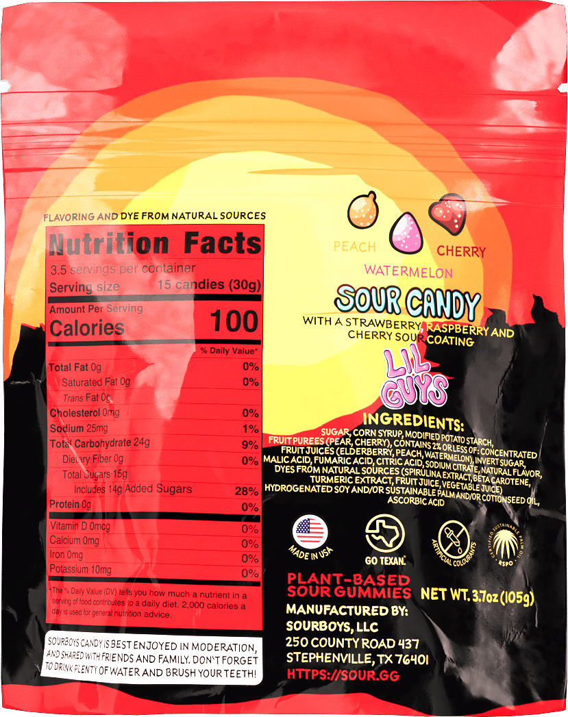 Strawberry, Raspberry, Cherry Sour Gummies - LilGuys product image (2)