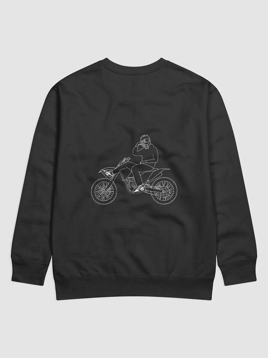Bike and signature outline (White) Crewneck product image (2)