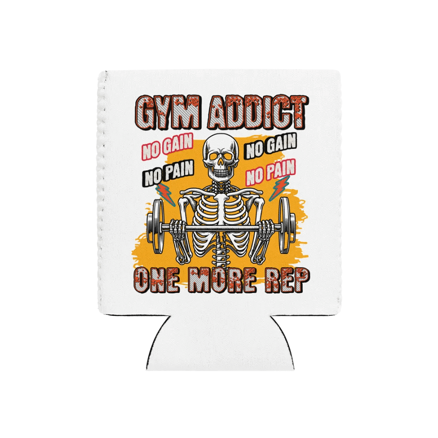 Gym Addict One More Rep Skeleton Strength Can Cooler product image (1)