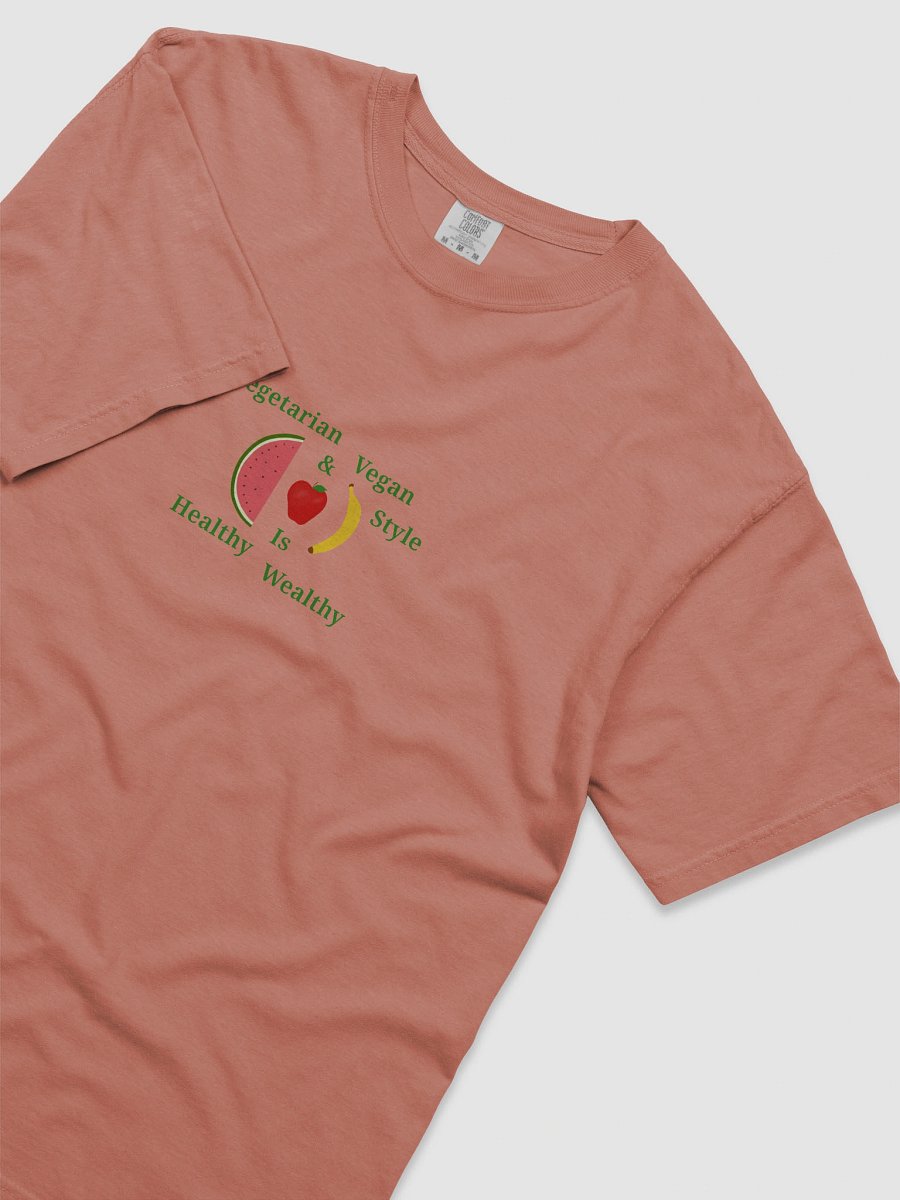 Healthy is Wealthy Vegetarian & Vegan T-Shirt product image (5)