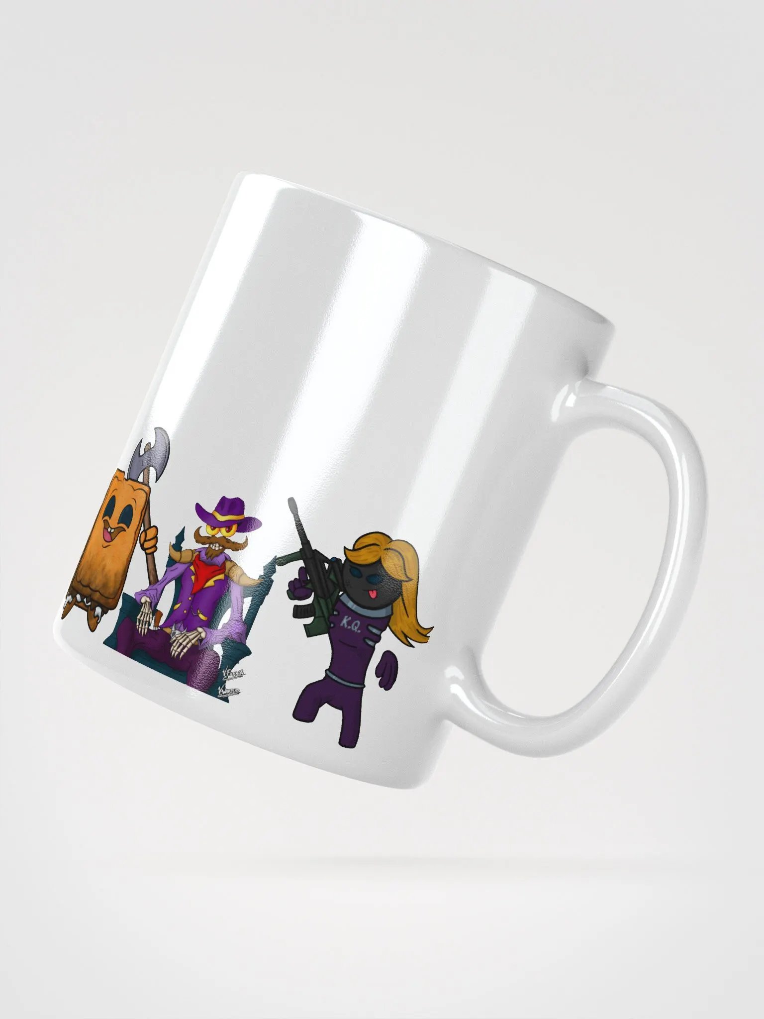 Whimsical Characters White Glossy Mug product image (5)
