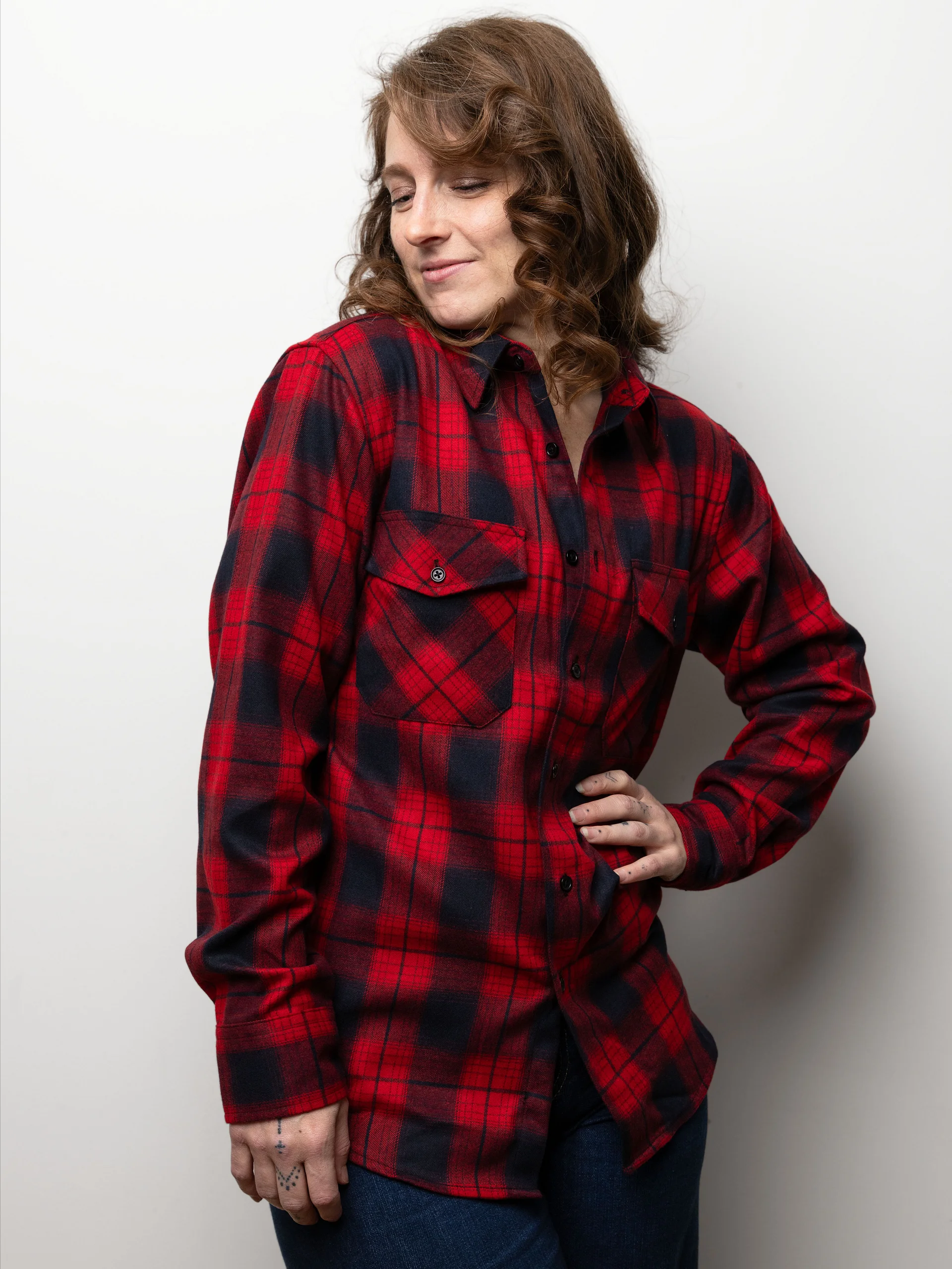 Flannel Button Up - Red/Black product image (2)