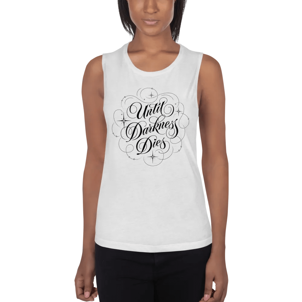 Until Darkness Dies (swirls design) Bella+Canvas Women's Flowy Muscle Tank product image (48)