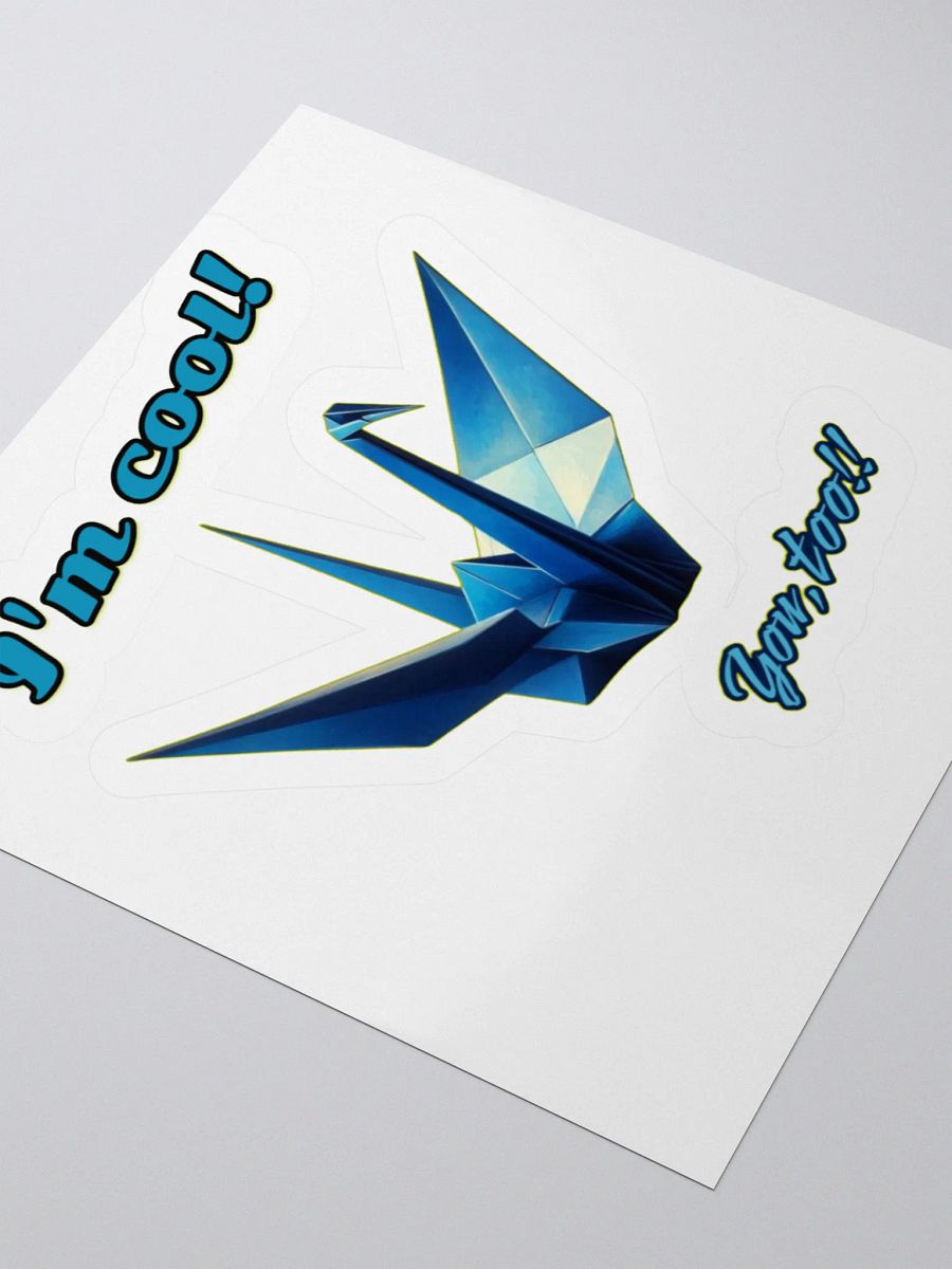 Cool Origami Crane Kiss-Cut Stickers product image (7)