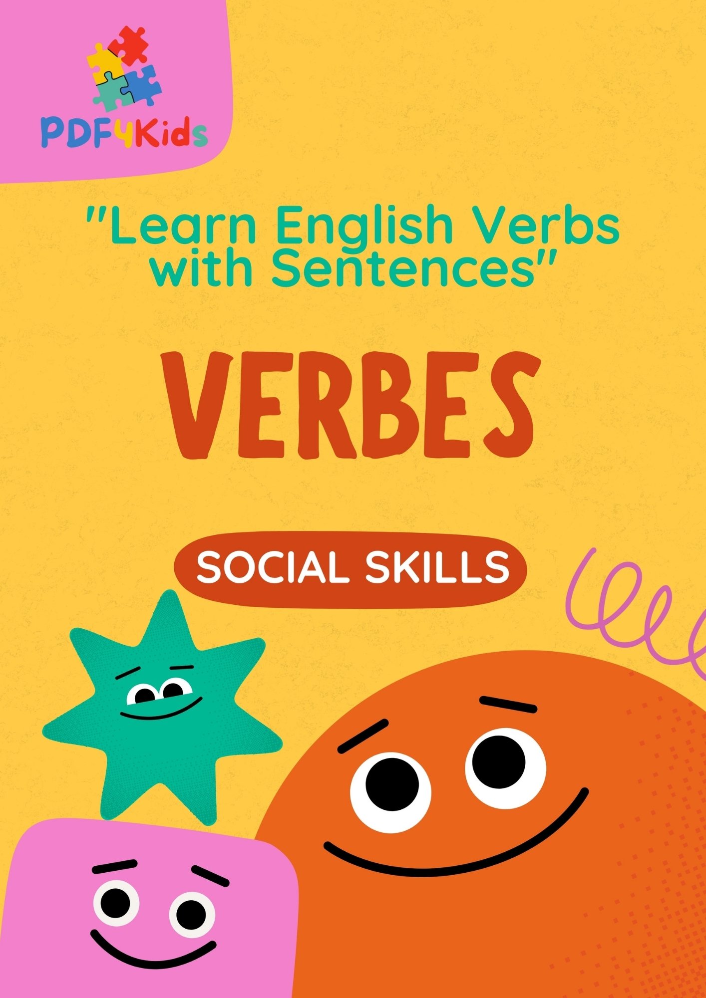 "Learn English Verbs with Sentences" 17 Pages product image (1)