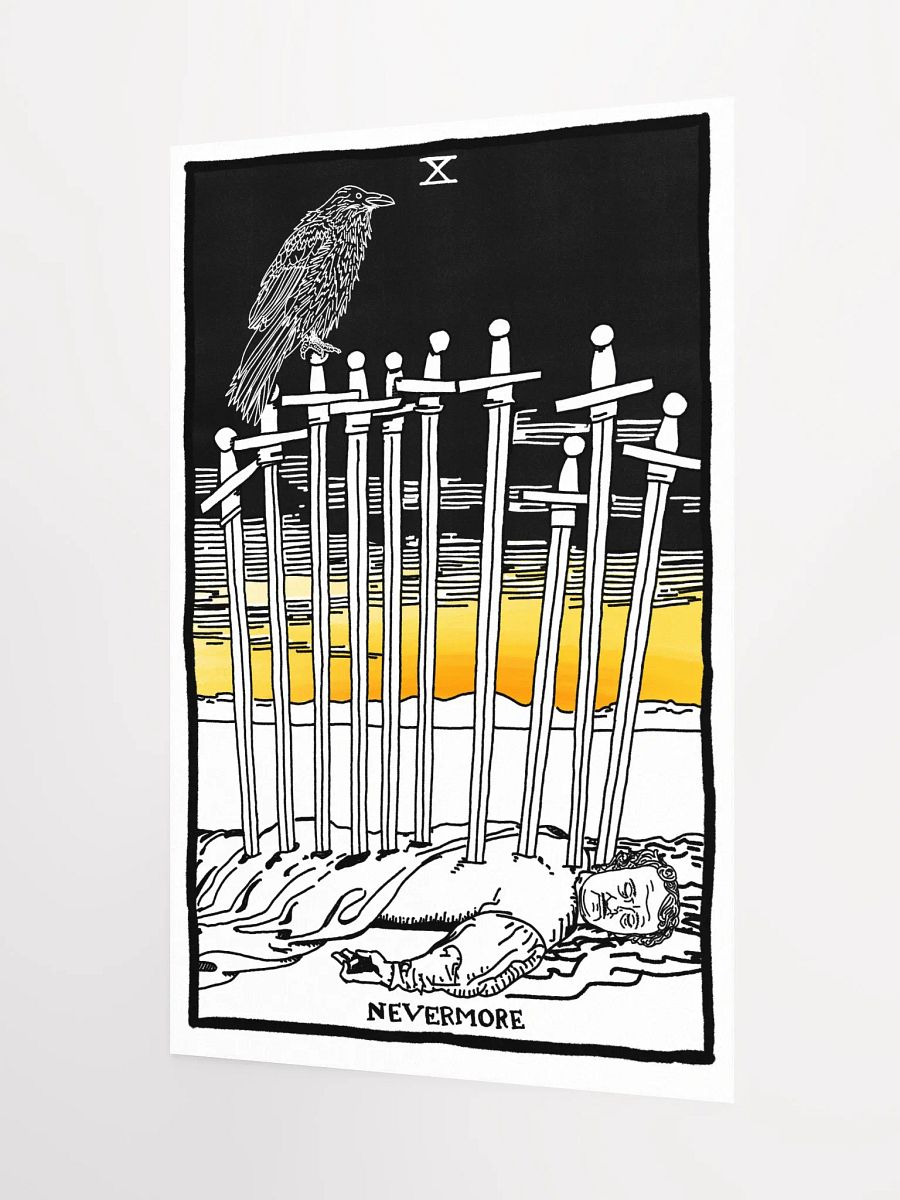 Edgar Allan Poe Ten of Swords Tarot Card Print product image (3)