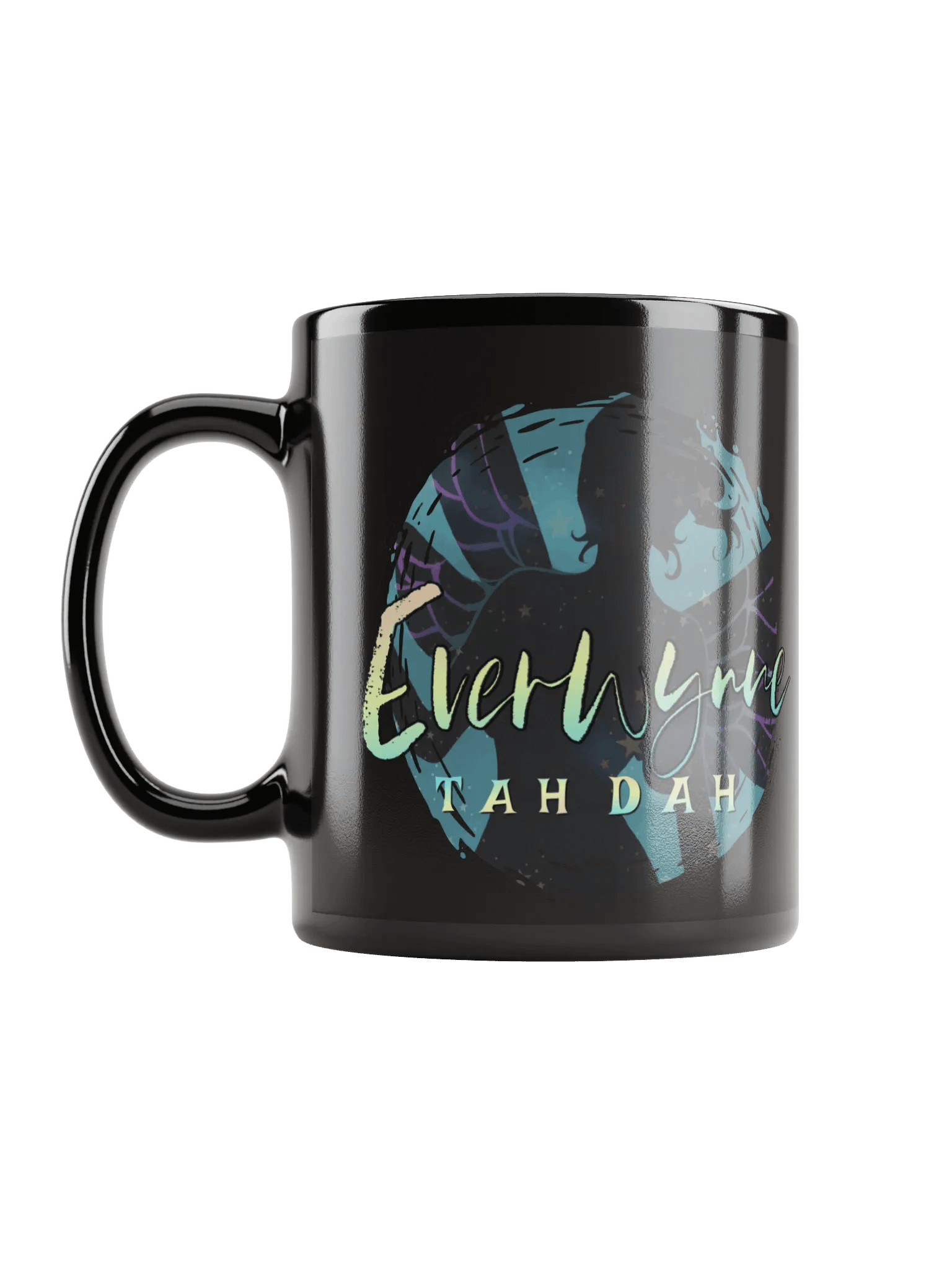 Teal Everwynne Logo Black Mug product image (1)
