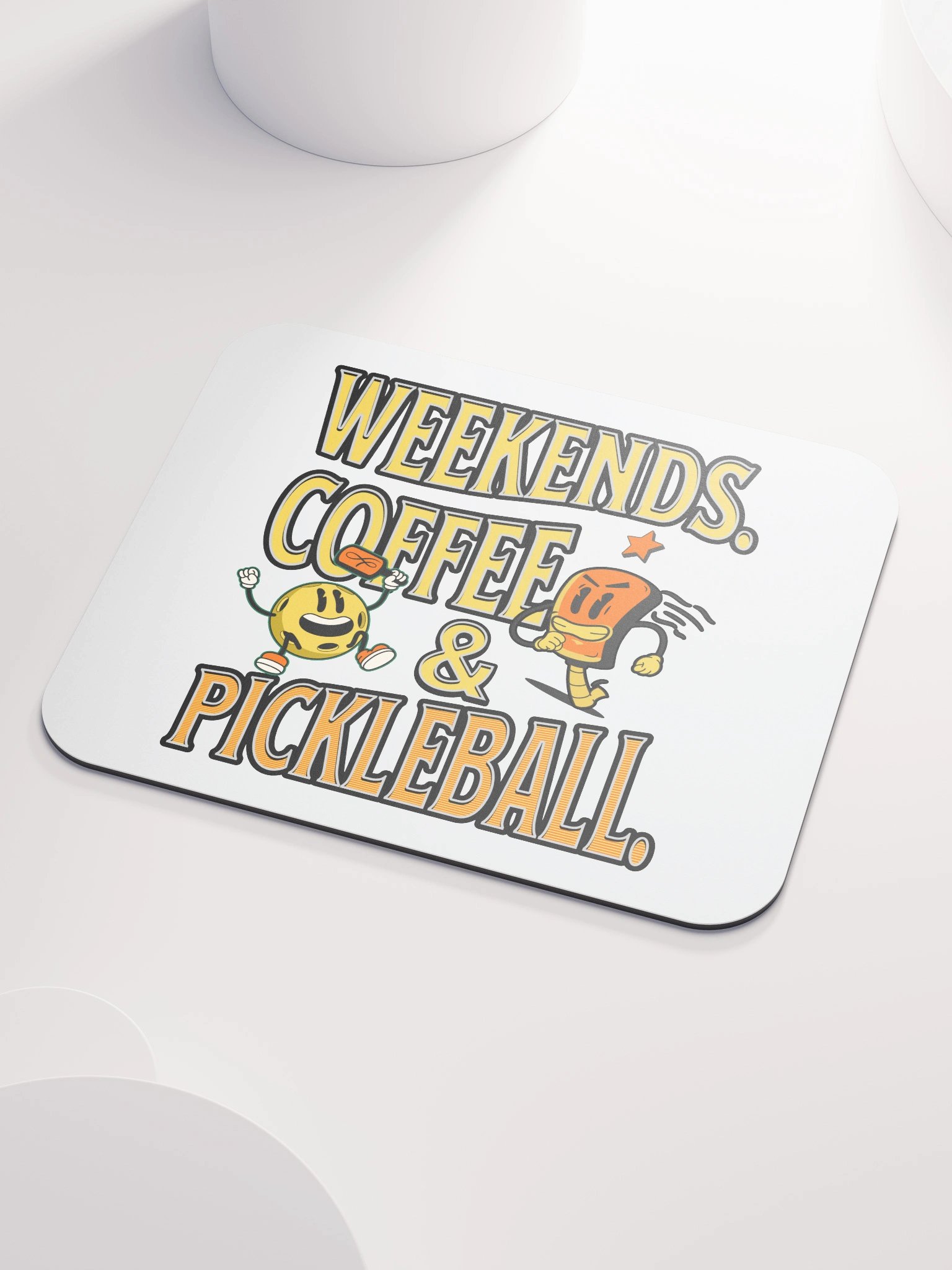 Weekends Coffee And Pickleball Playful Mouse Pad product image (3)