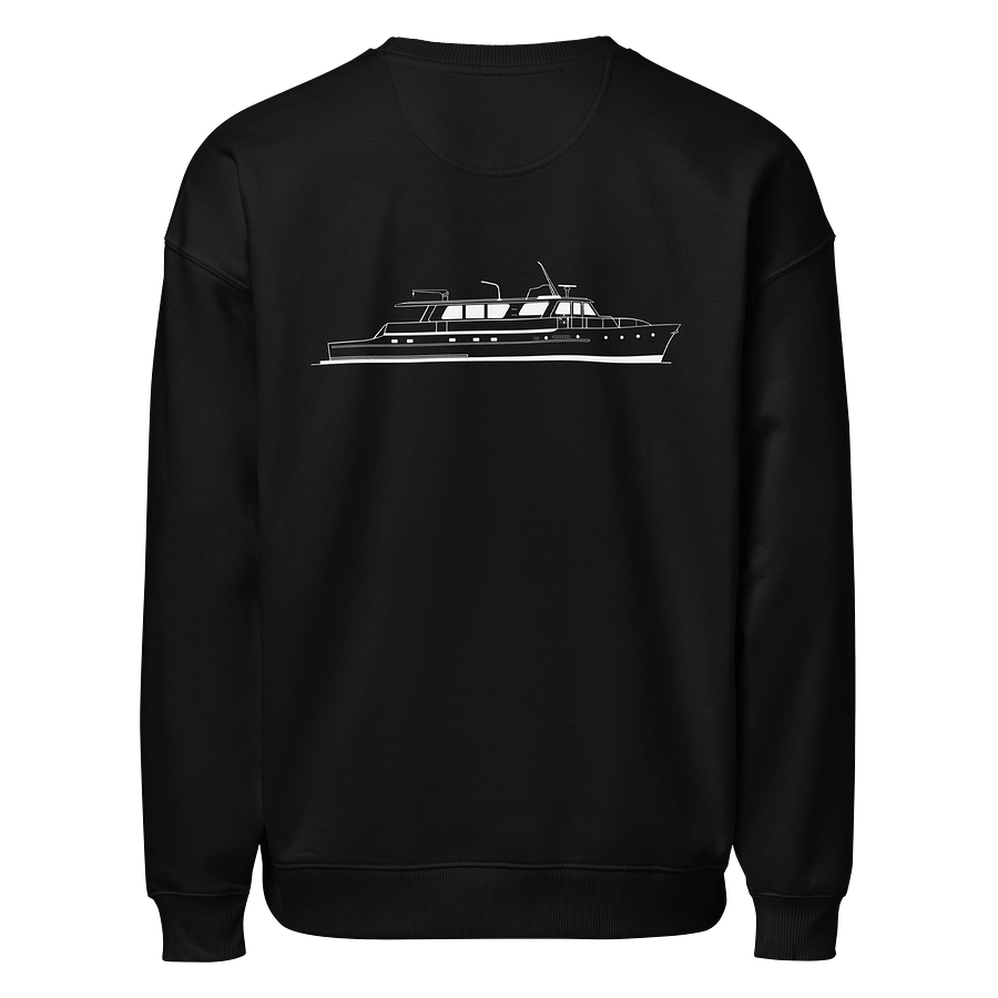 "M/Y Tangaroa" Organic Oversized Sweatshirt – Relaxed Fit, Built to Last (Dark Colours) product image (2)