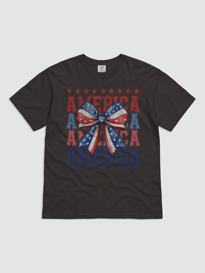 Stars & Stripes Bow Patriotic T-Shirt product image (8)
