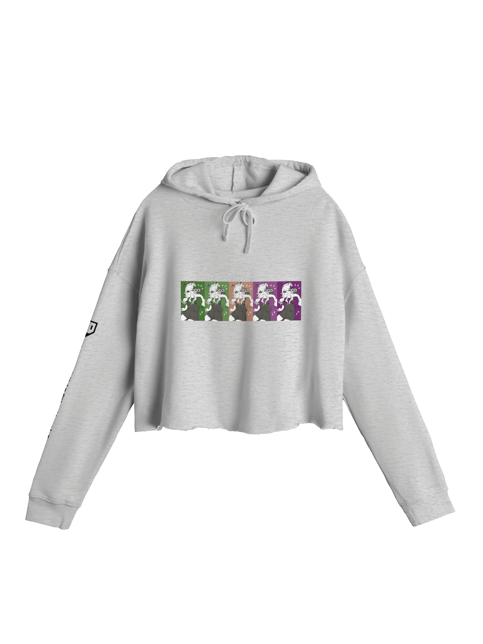 Northern Saw-whet Owl Lightweight Crop Hoodie (Light Colours) product image (1)