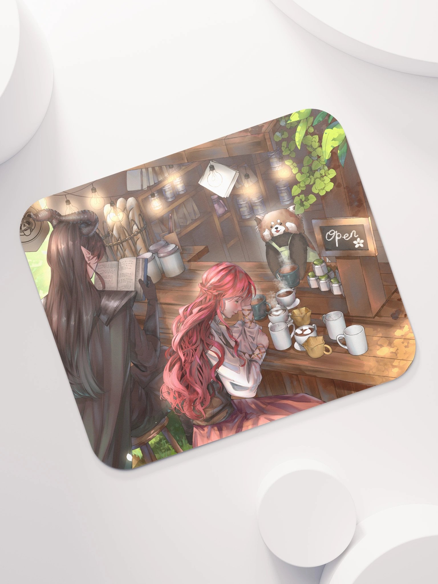 Red Panda Hot Cocoa Mouse Pad product image (7)