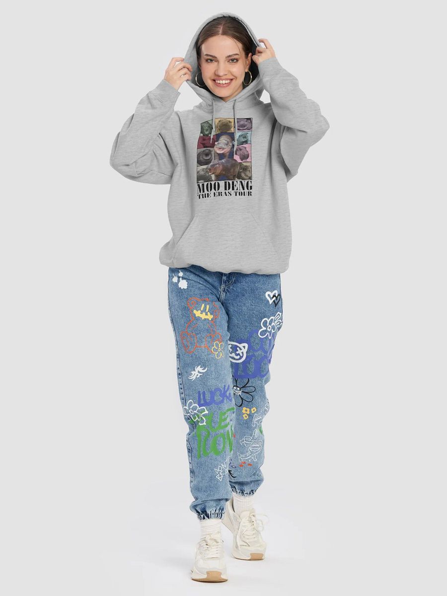 In My Moo Deng Era Playful Hippo Expressions Hoodie product image (8)