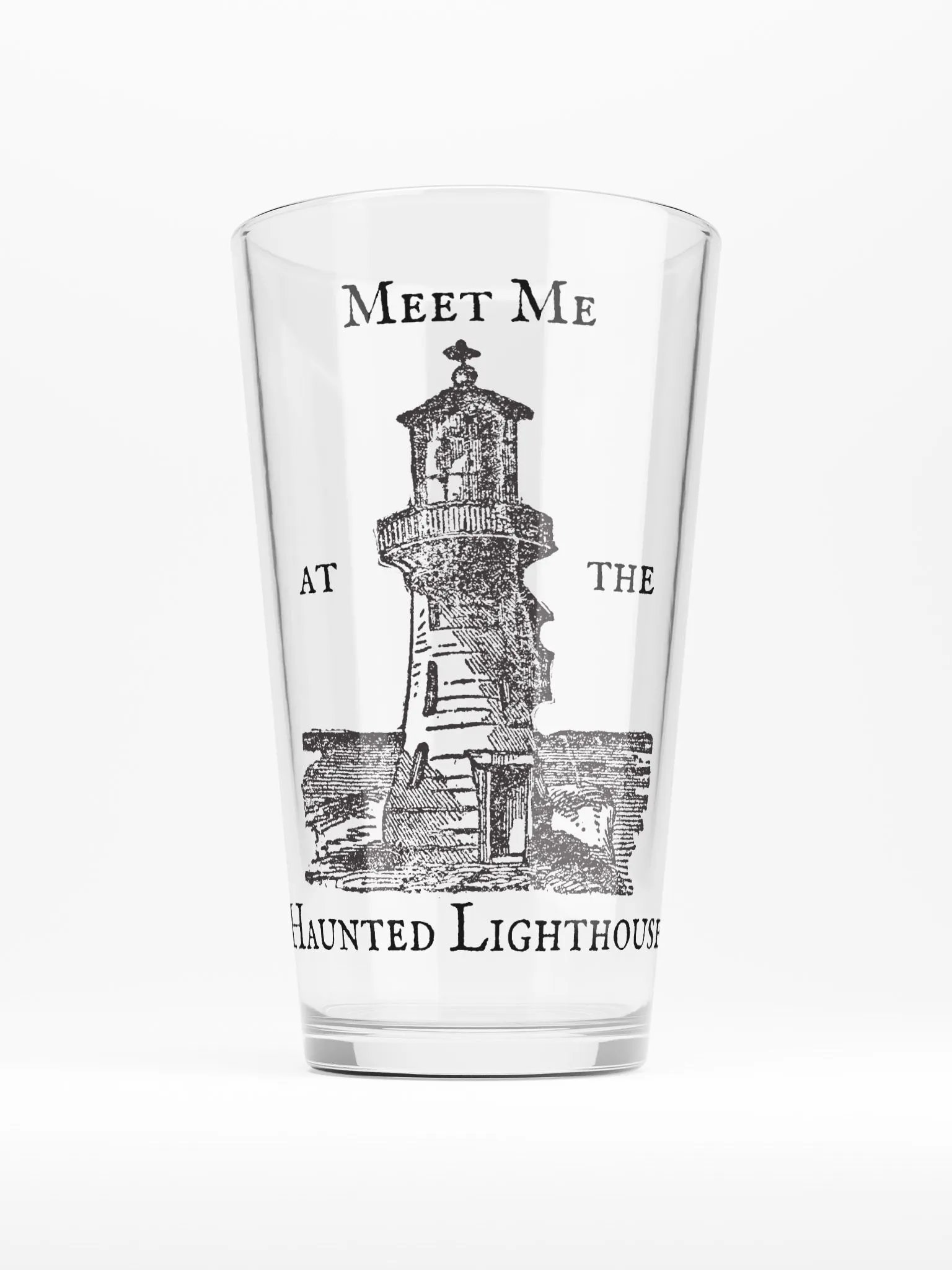 Haunted Lighthouse Elegance Shaker Pint Glass product image (1)