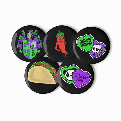 Button Set to Rep the Favorites! @ chadbrah.com