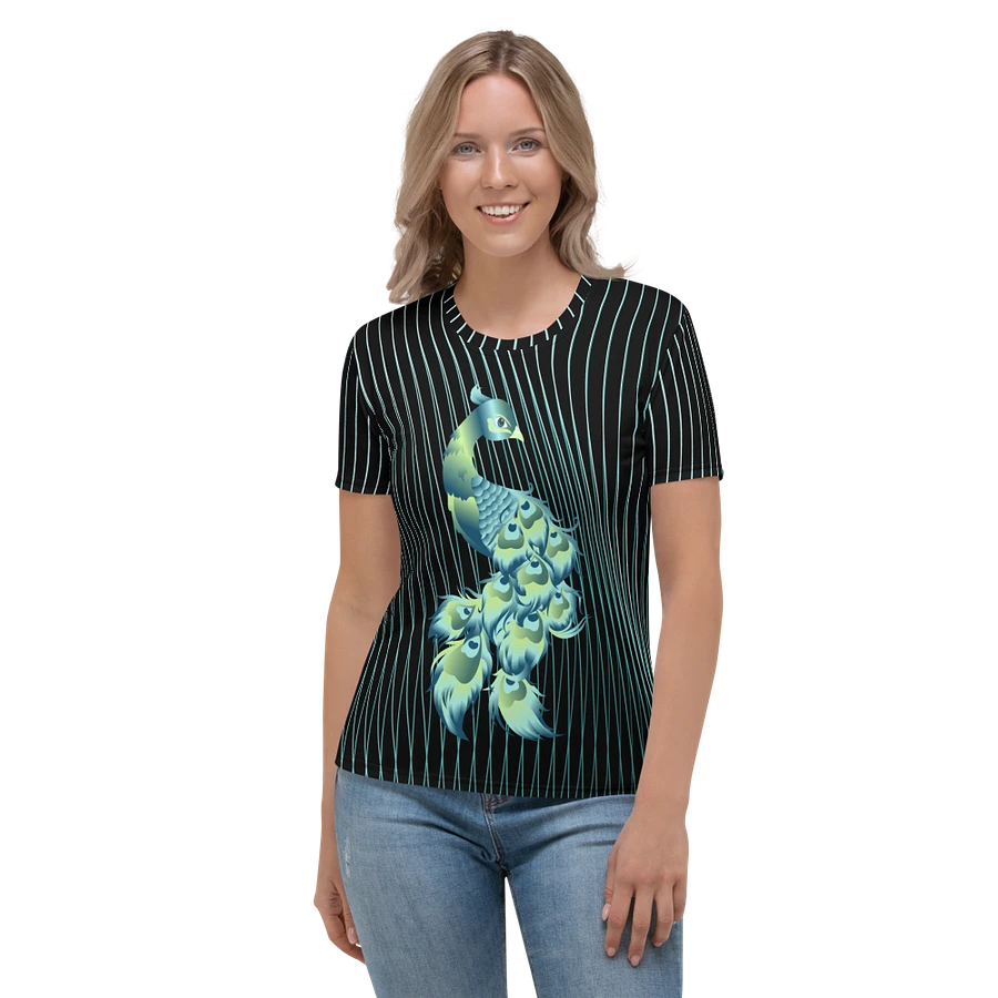 Pretty Peacock All Over Print T-shirt product image (2)