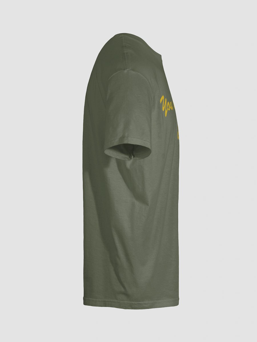 'You know the drill!' Printed Emblem Unisex T-Shirt (Military Green) product image (10)