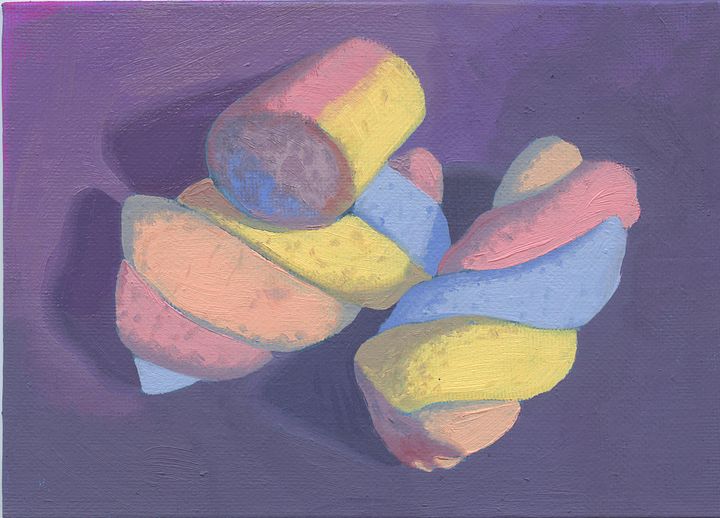 Unicorn Marshmallows - Oil Painting product image (1)