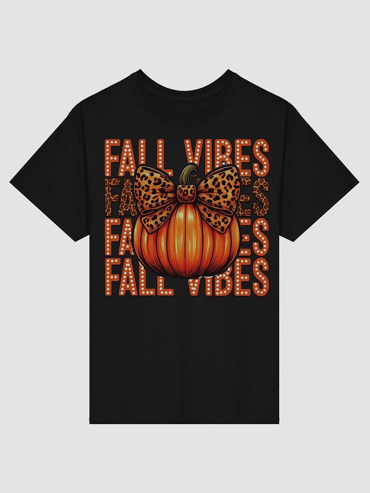 Leopard Bow Fall Vibes T-Shirt product image (3)