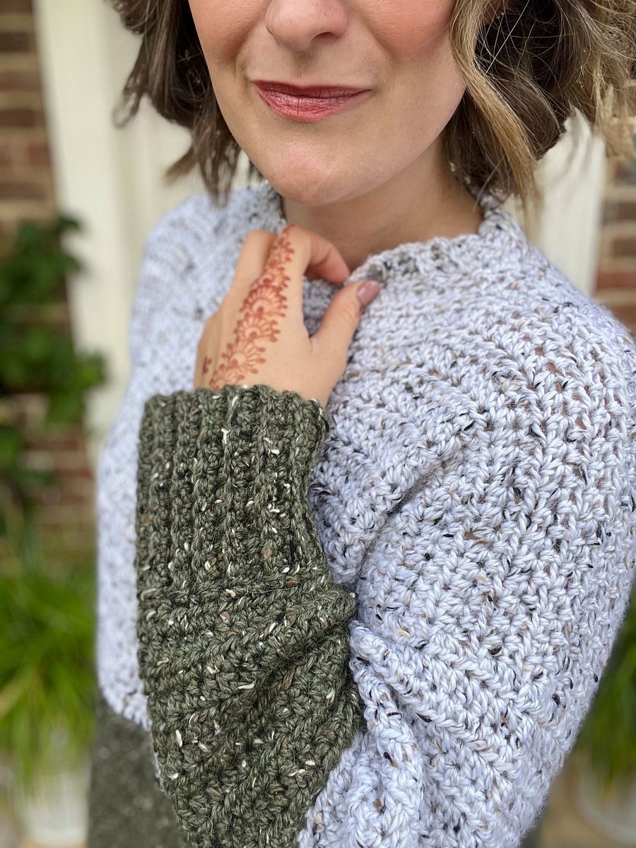 Easy Tweedy Adult Pullover - Simple Crochet Sweater Pattern For Beginners product image (5)