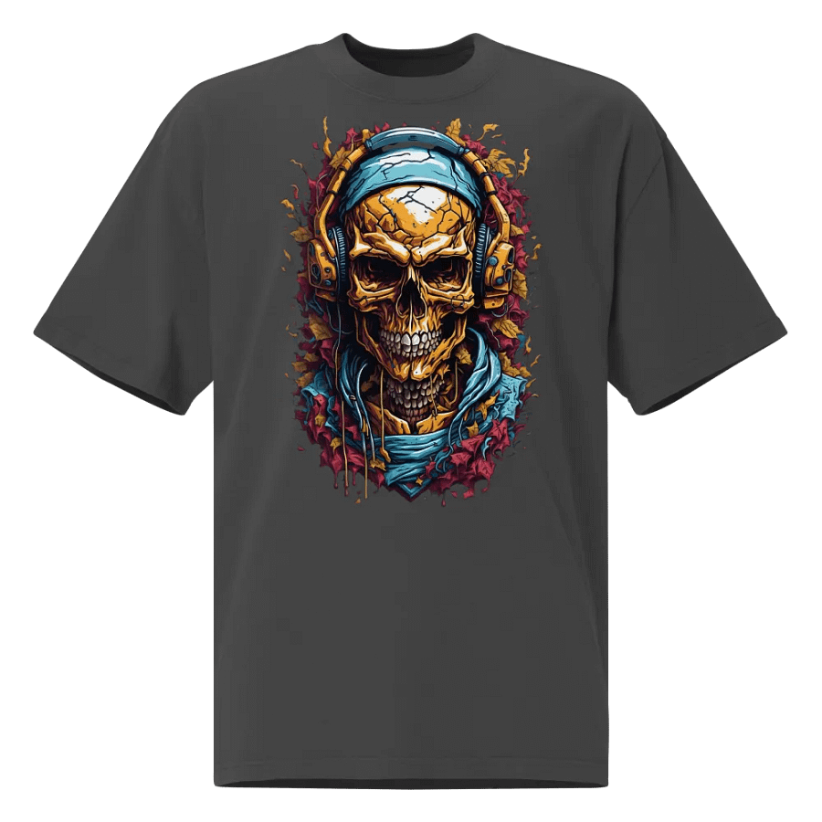 Skull Beats Oversized T-Shirt product image (1)