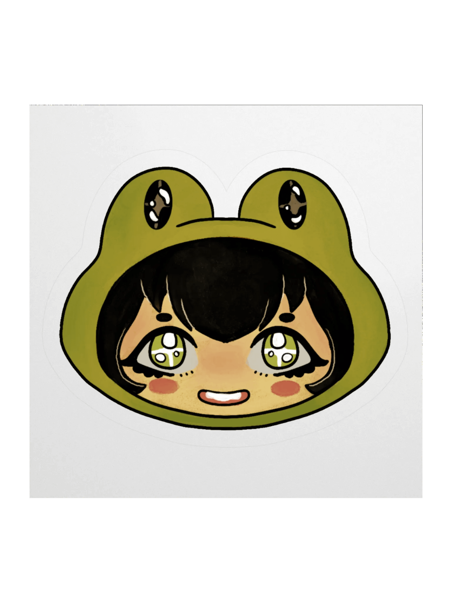 Frog Girl Vinyl Sticker product image (2)