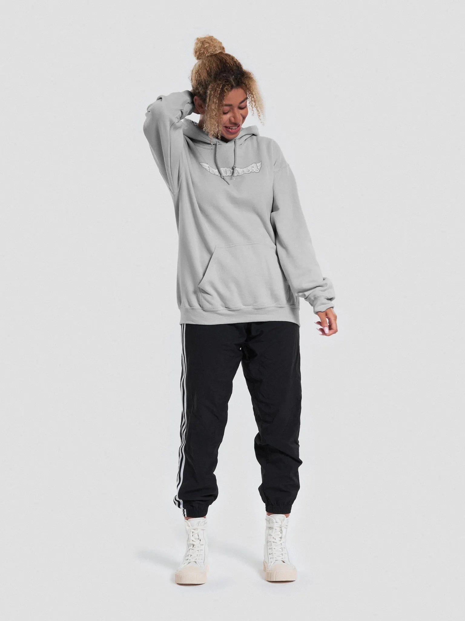 I'm No Angel Hoodie (White text) product image (5)