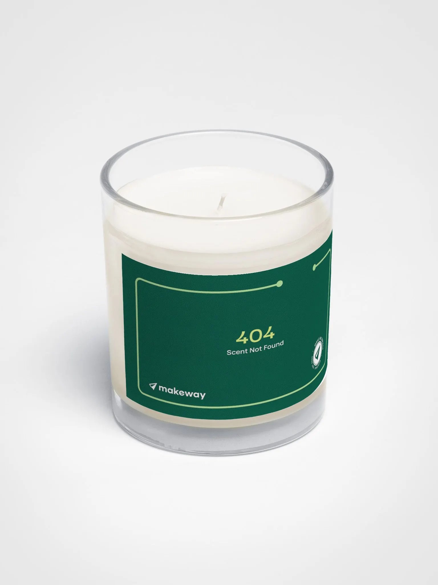 404 Error Unscented Candle: Green product image (2)