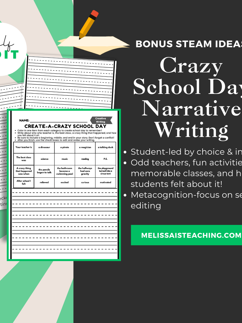 Social & Life Skills | Narrative Writing BUNDLE + Editing Checklist BONUS STEAM Ideas product image (4)
