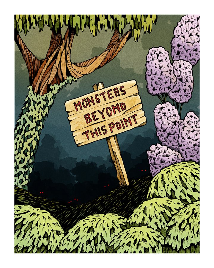 Here Be Monsters - Art Print product image (1)