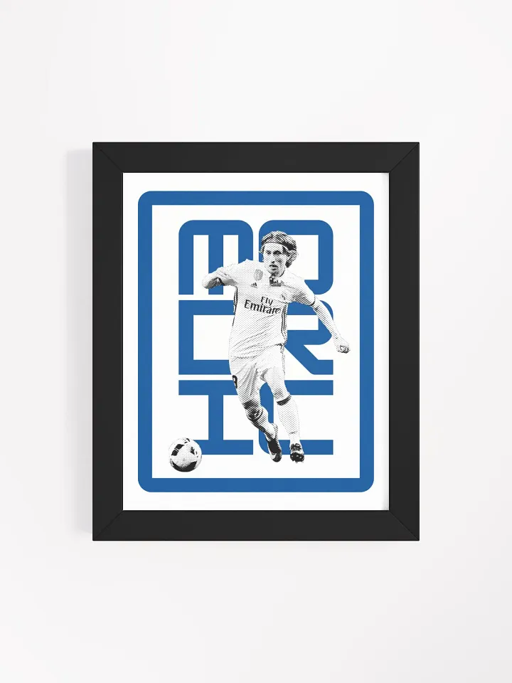 Luka Modrić BW Real Madrid Name Art Framed Print product image (1)