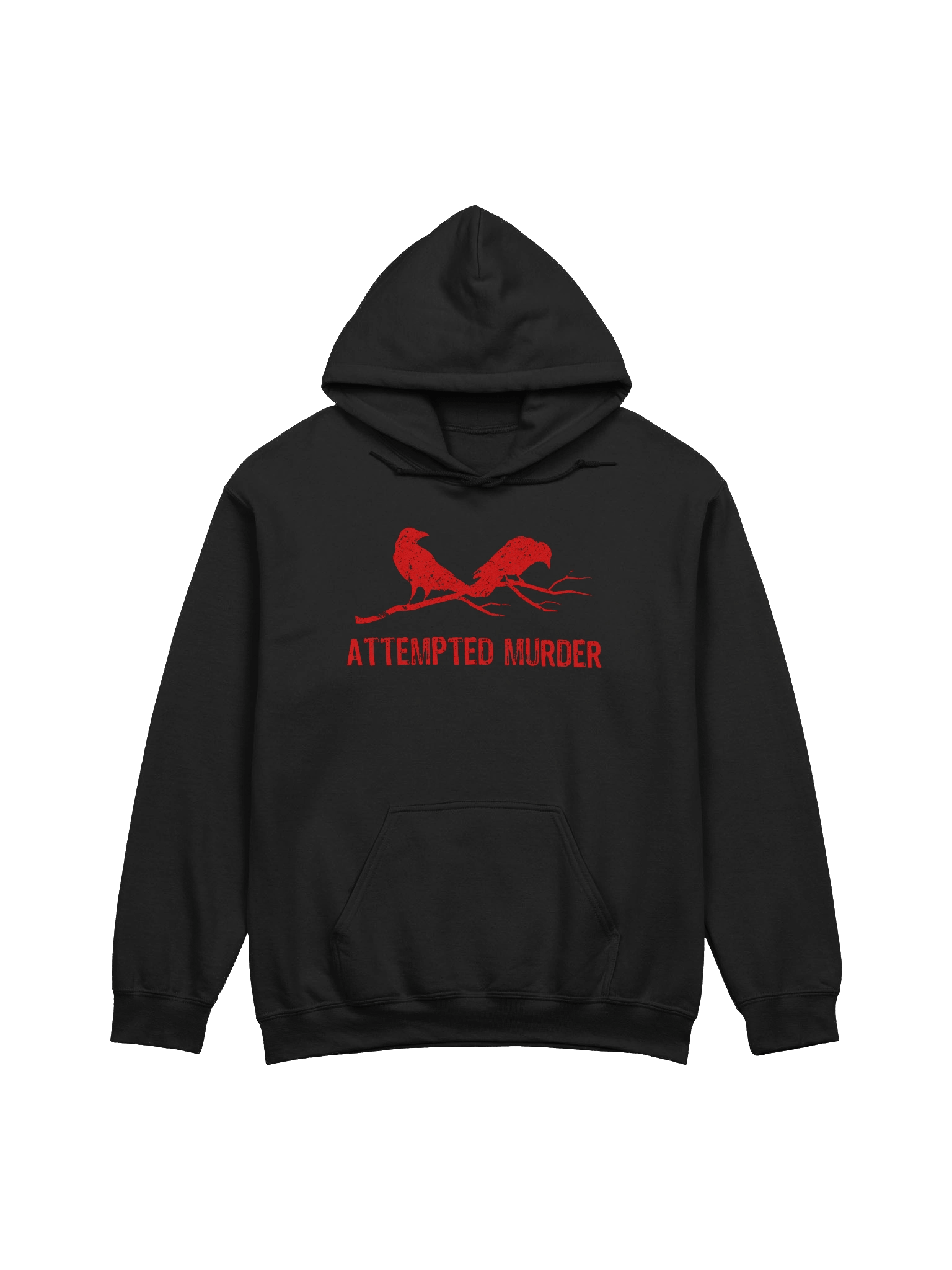 Attempted Murder Two Crows Funny Bird Pun Meme Hoodie 1BK7 product image (1)