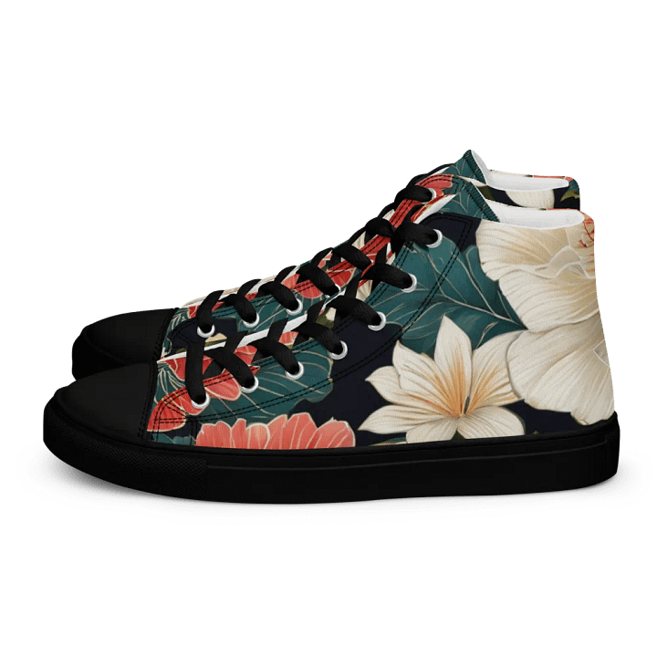 Women's Floral Harmony High Top Canvas Shoes product image (1)