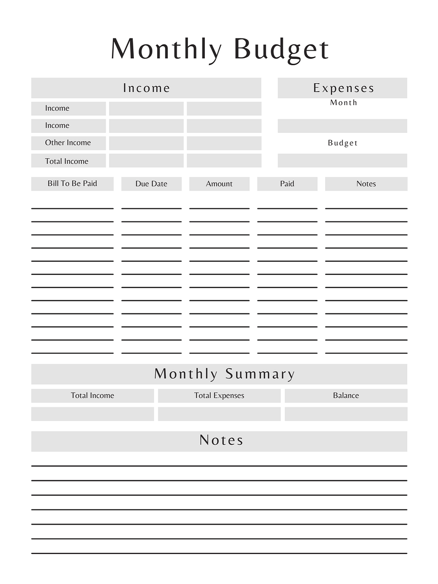 Monthly Budget Tracker product image (1)