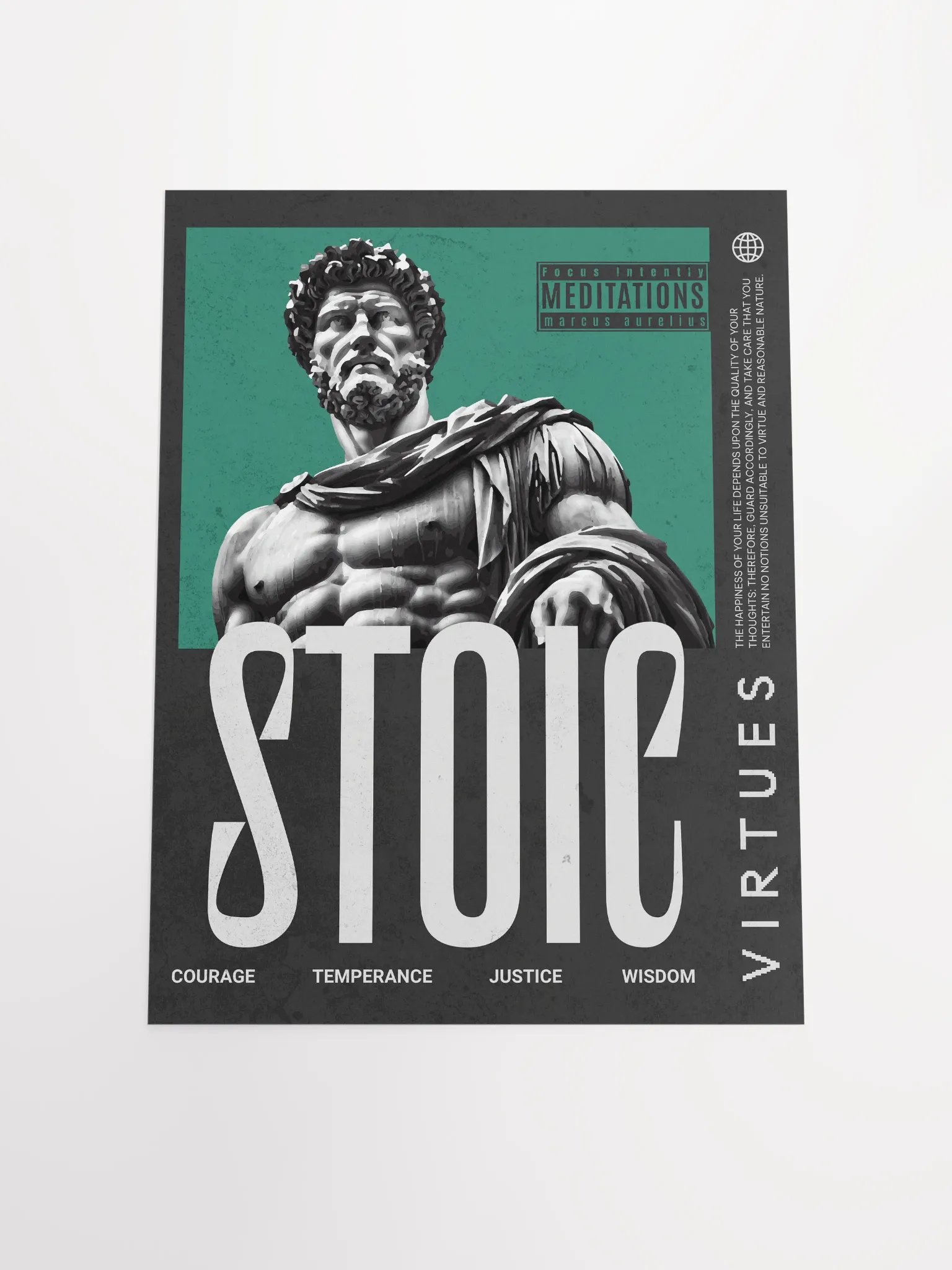 Stoic Virtues Marcus Aurelius Matte Paper Poster product image (12)