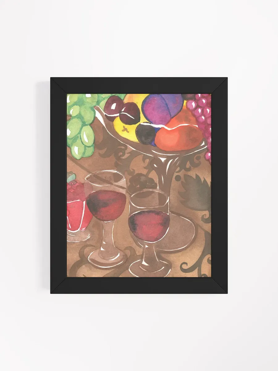Wine and Fruits Framed Print product image (37)
