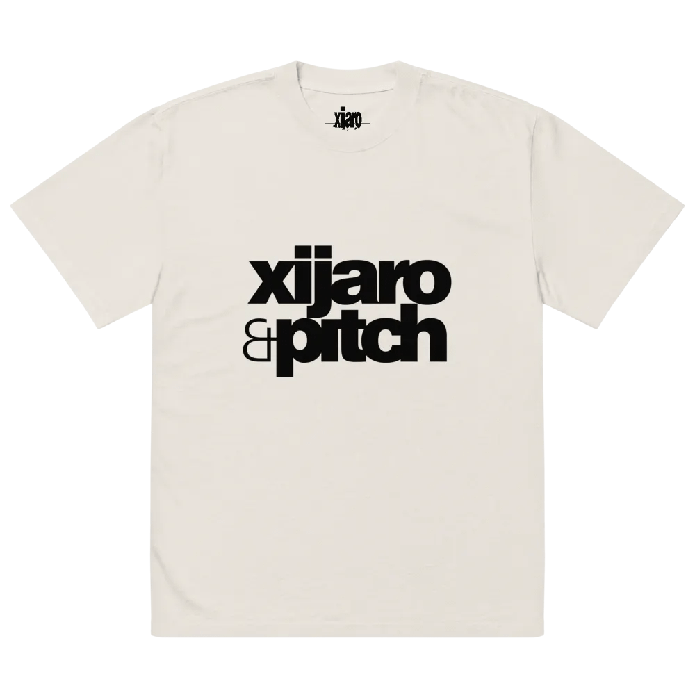 XiJaro & Pitch Premium Oversized Faded T-Shirt (black logo) product image (2)