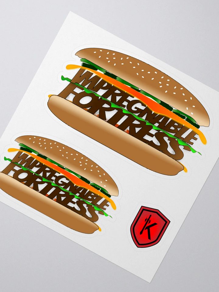 Impregnable Fortress Burger Kiss-Cut Stickers product image (2)