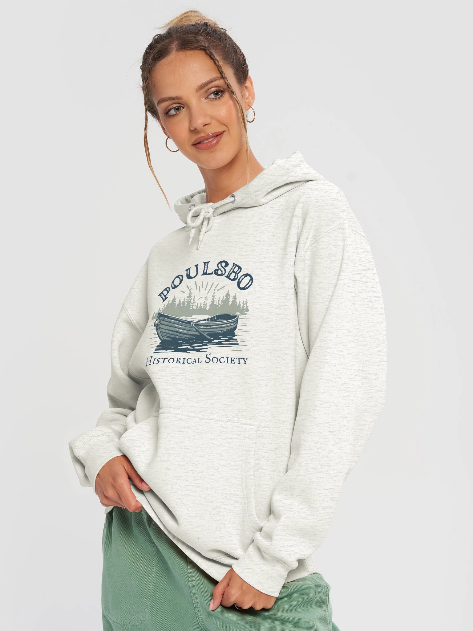 Poulsbo Historical Society rowboat Hoodie product image (3)