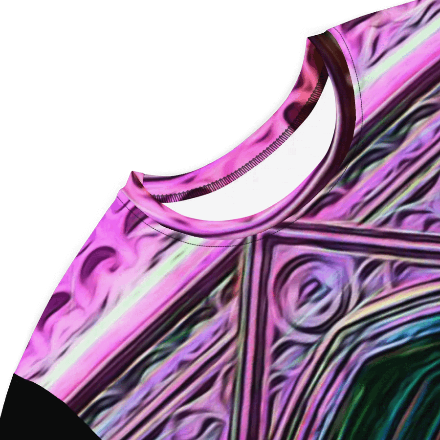 Pink and Blue Cathedral Doors Tshirt Dress product image (4)