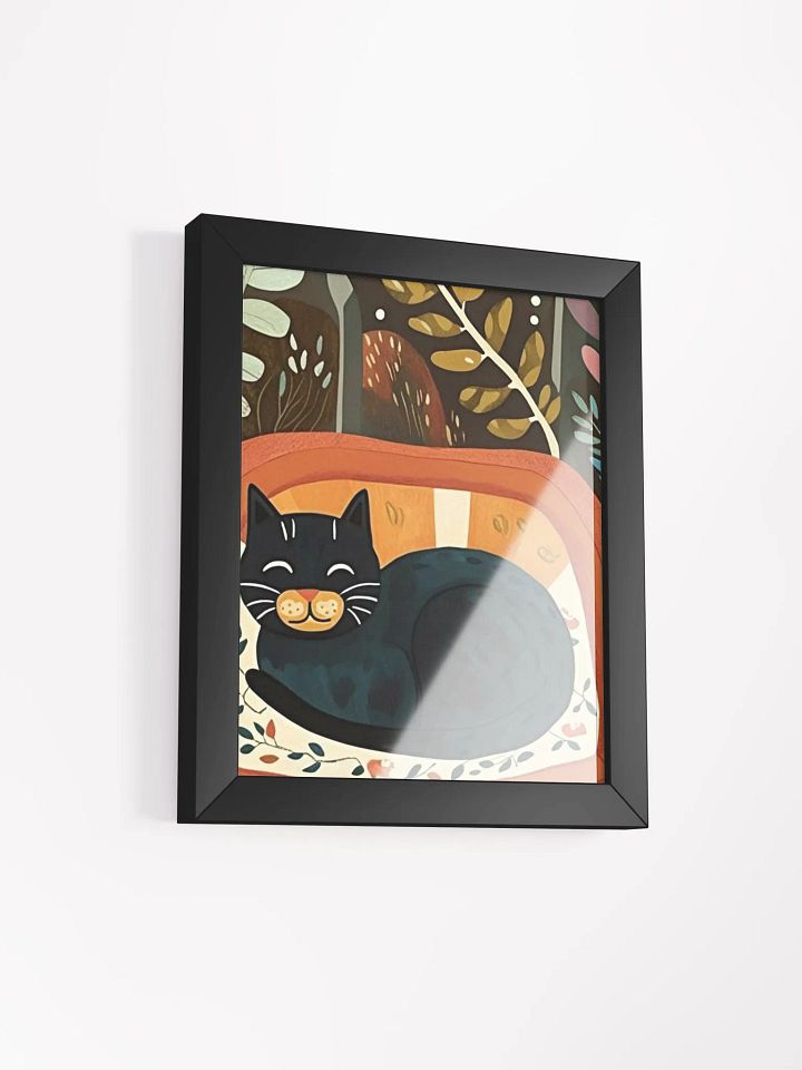 Modern Folk Art Cat Illustration – Cozy Vibes & Botanical Details product image (44)
