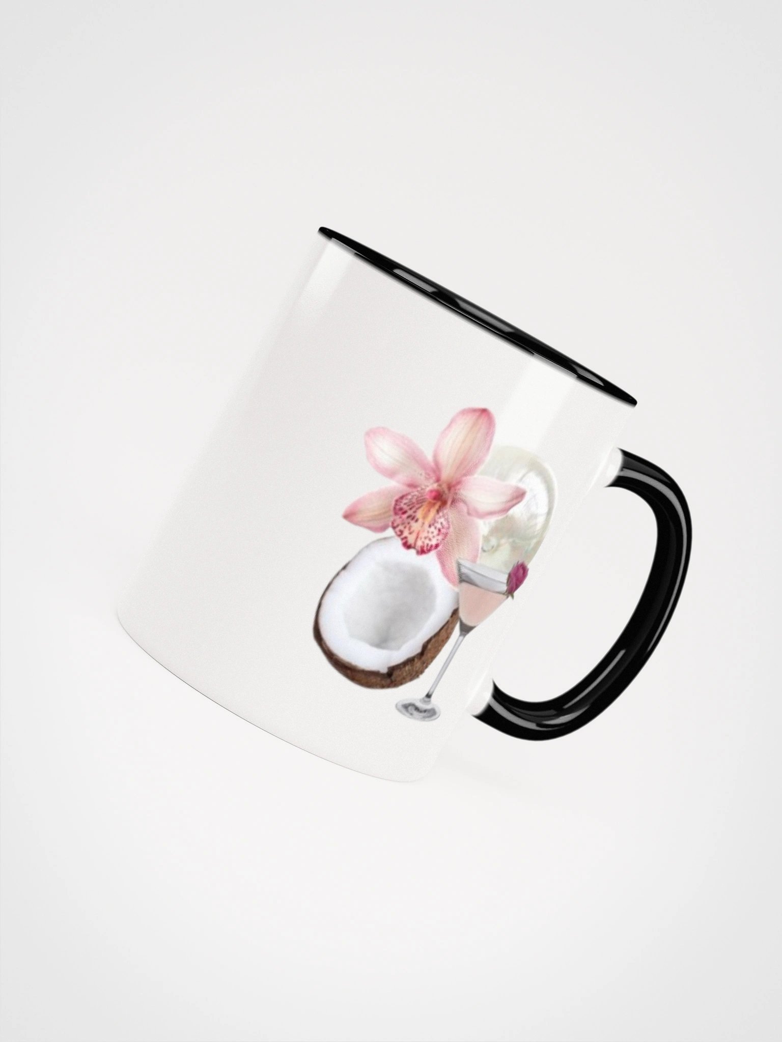 flower and coconut design mug product image (7)
