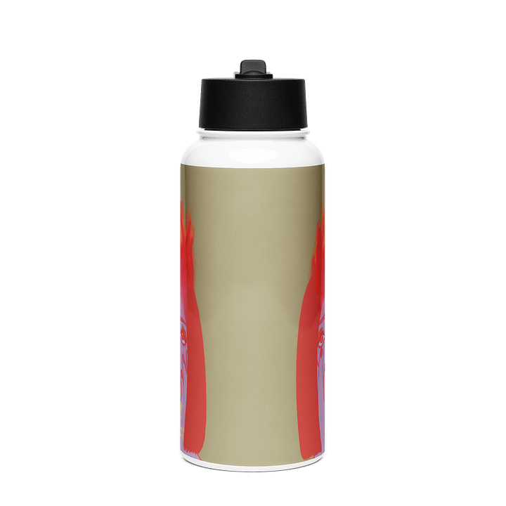 "Up In Flames" Water Bottle With Screw Top And Straw product image (1)