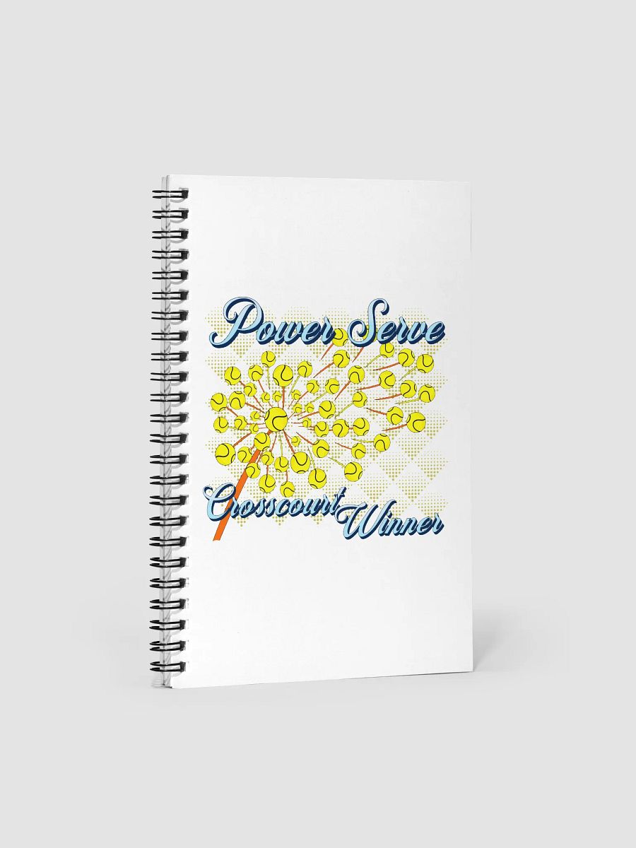 Dandelion Tennis Power Serve Crosscourt Winner Spiral Notebook product image (2)