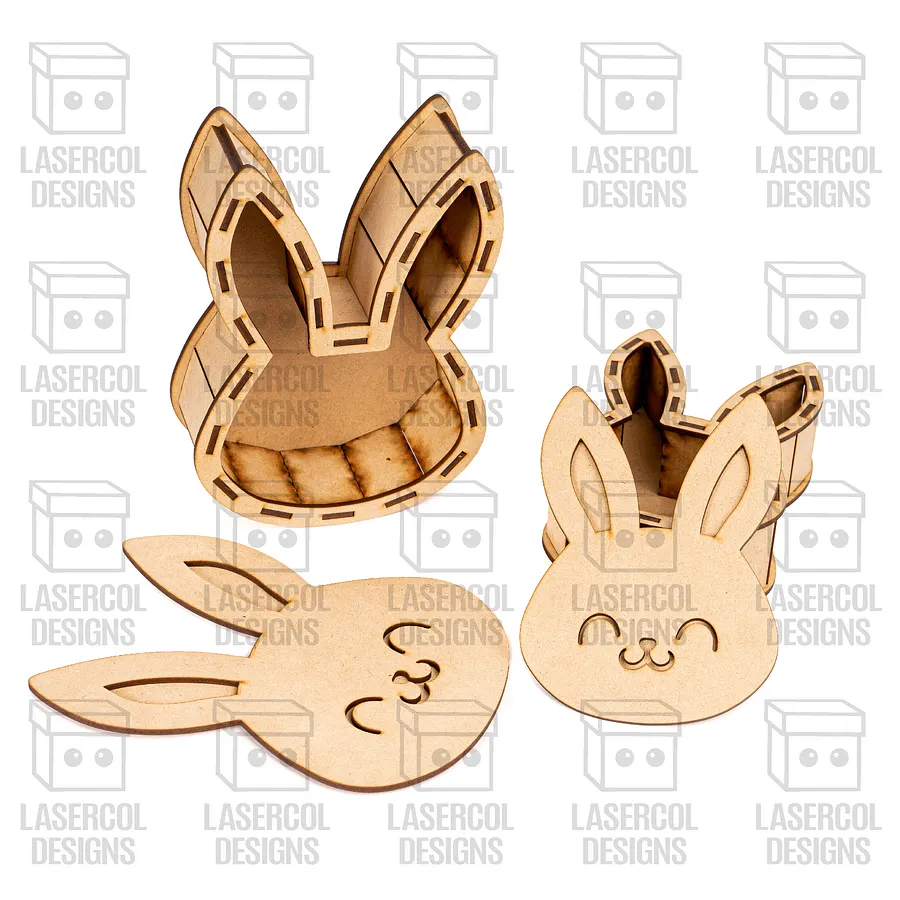 Easter Bunny Shaped Boxes Set 4 - Laser Cut Files product image (4)