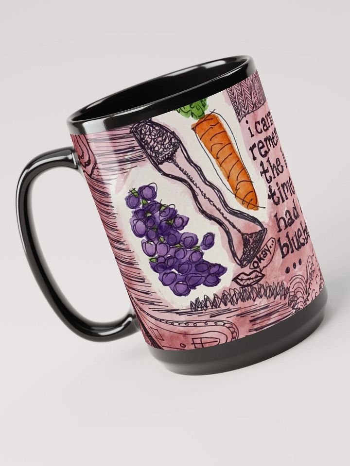FRUIT FOR THOUGHT black glossy mug product image (1)